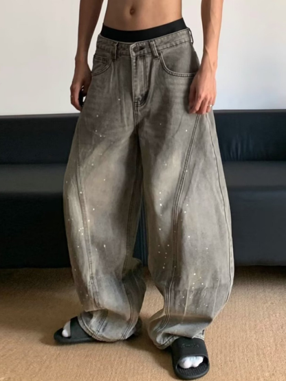 Smoky Barrel Wide Denim Jeans