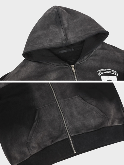 Varsity Shadow Zip Hoodie