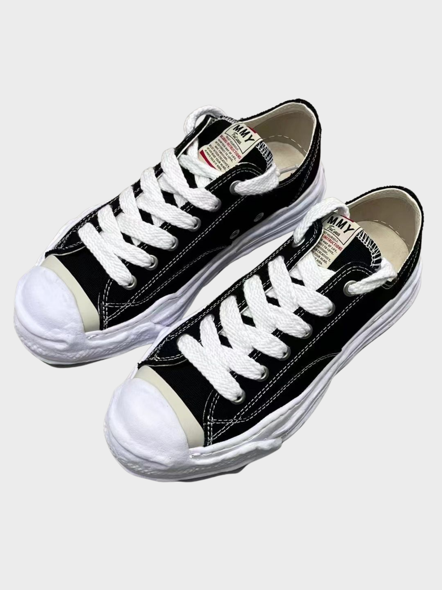 Distorted Canvas Low Sneakers