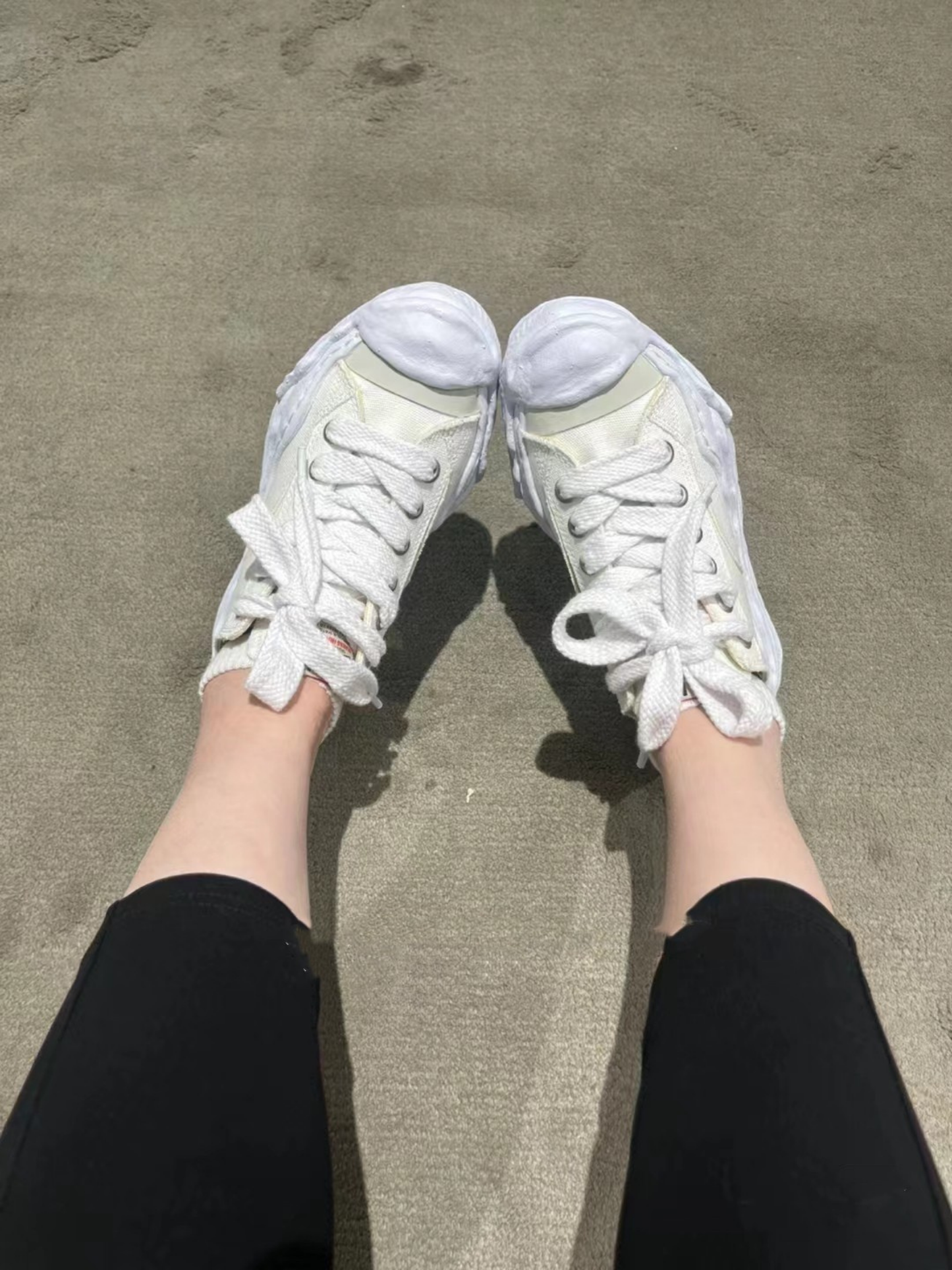 Distorted Canvas Low Sneakers