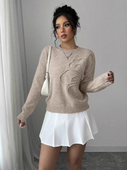 Petal Emboss Knit Sweater