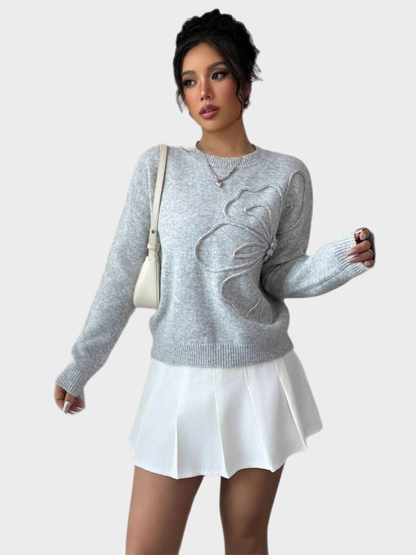 Petal Emboss Knit Sweater