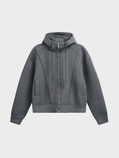 Deconstructed Contour Zip Hoodie
