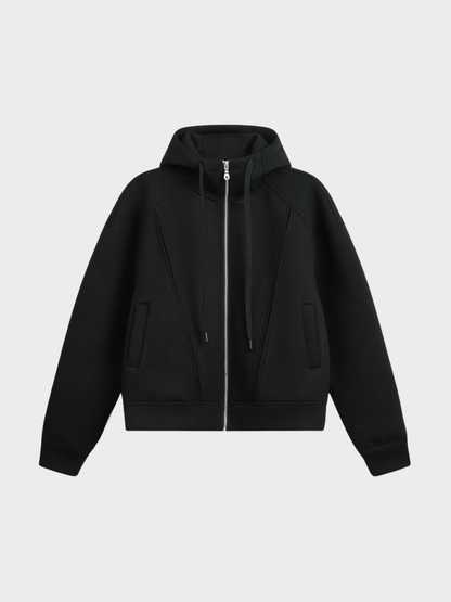 Deconstructed Contour Zip Hoodie