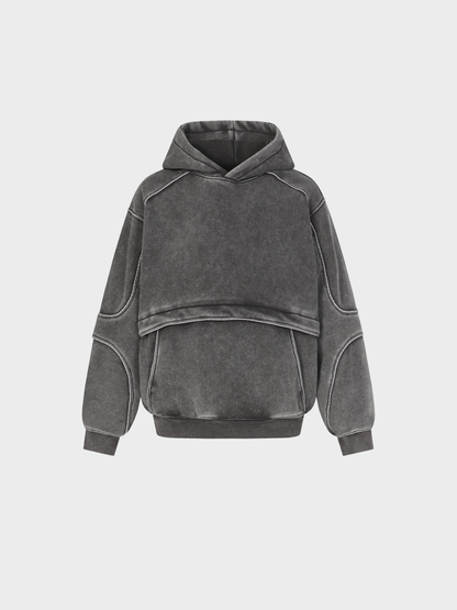 Eclipse Washed Deconstructed Hoodie