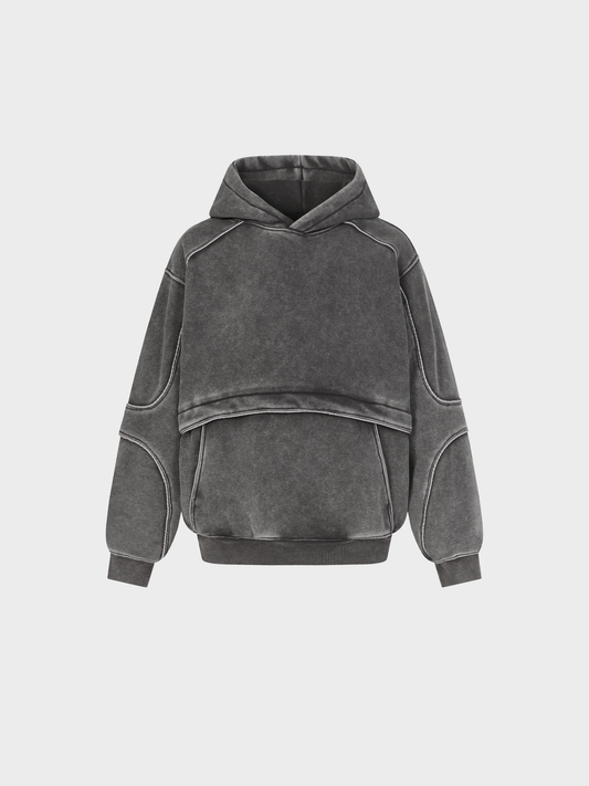Eclipse Washed Deconstructed Hoodie