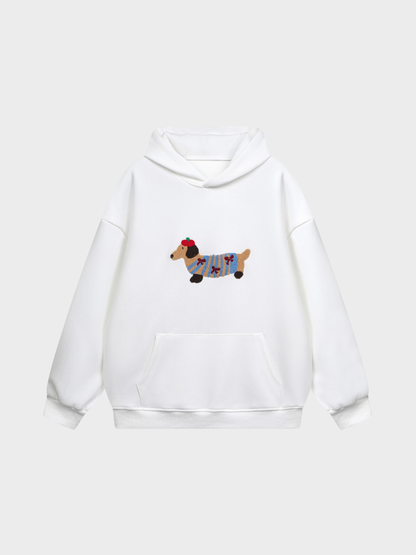 Amalfi® Cozy Pup Embroidered Hoodie