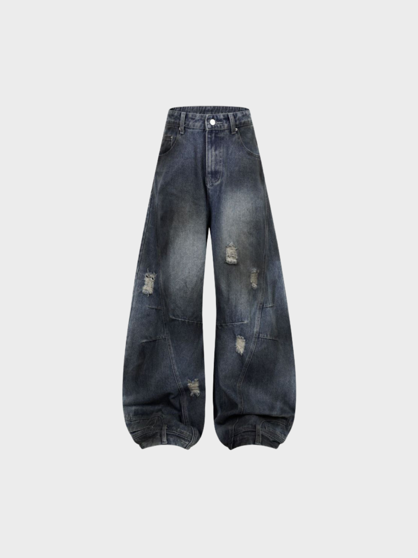 Deconstructed Revival Barrel Jeans